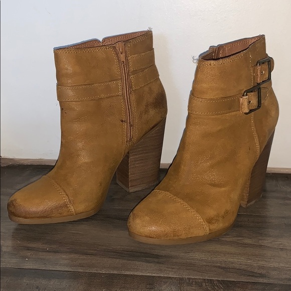 Tan Suede Lucky Brand Booties - Picture 2 of 3